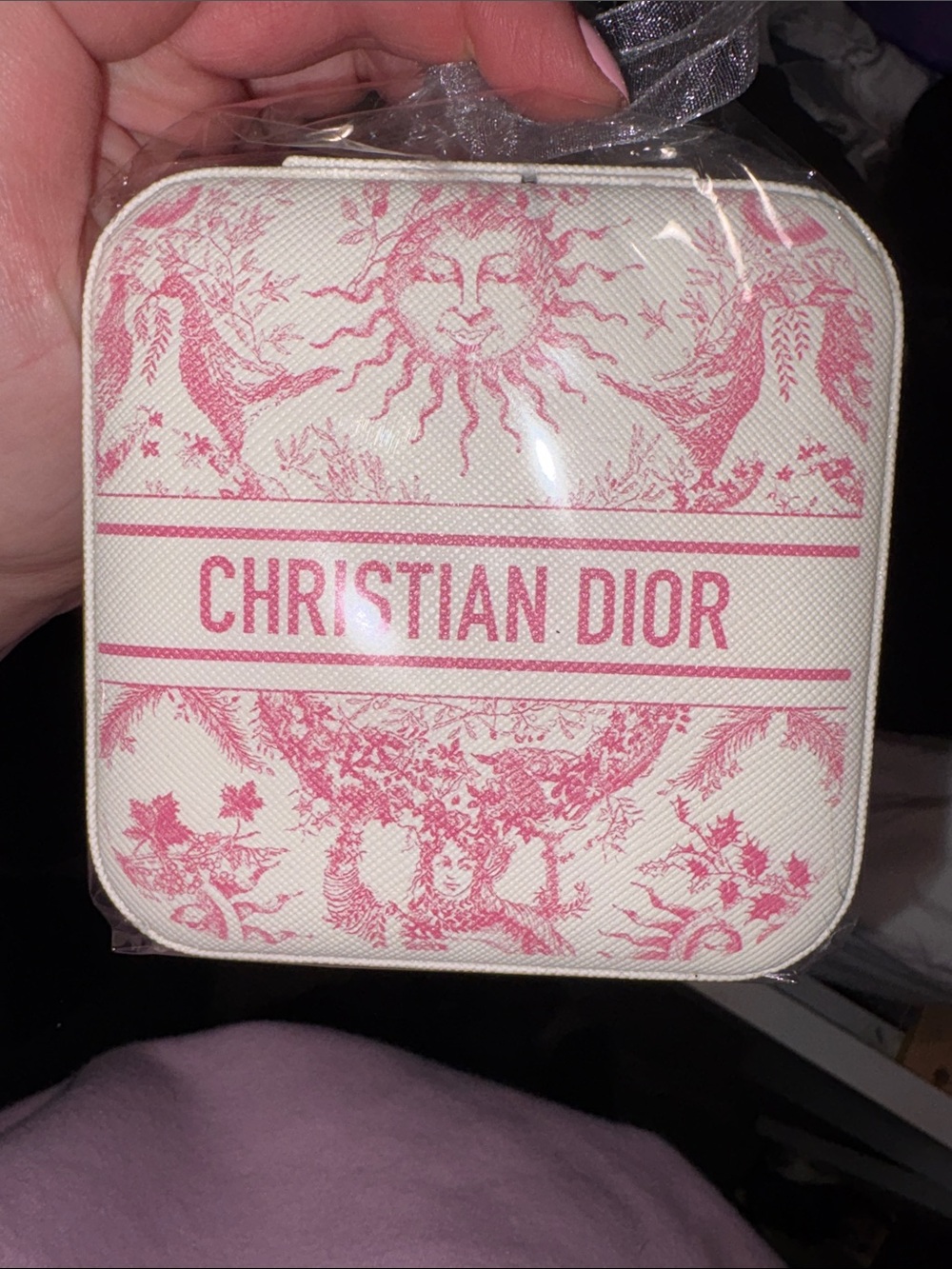 Dior Pink Toile Cosmetic/jewelry Pouch - Women Bath & Body Accessory. Not real!